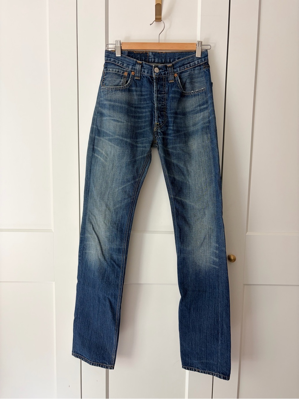 Levi's 501 Men's Straight-Leg Jeans in Faded Blue | 28x34
